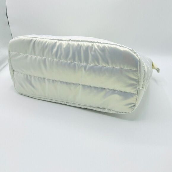 Soft Quilted Medium Tote Bag in White - Picture 4 of 7